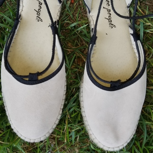 Free People Marina Tie Espadrille Size 8 Beige - Picture 3 of 8